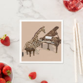Sweet Giraffe Lieben zum Klavierspielen Serviette (Beispiel)