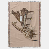 Sweet Giraffe Playing Grand Piano Decke (Vorderseite Vertikal)
