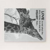 Sweet Giraffe Puzzle LIEBE ist das, was Ihr Herz f (Horizontal)