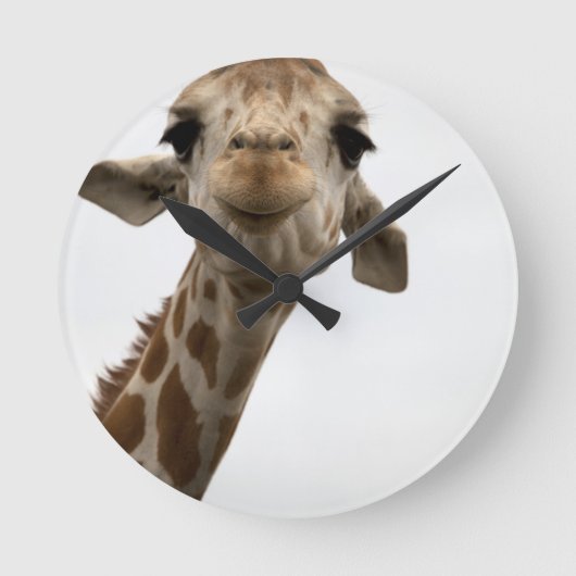 Sweet Giraffe Runde Wanduhr (Vorderseite)