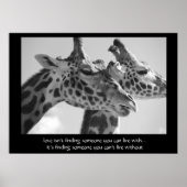 Sweet Giraffes Poster, mit Zitat über Liebe 28x20 Poster (Vorne)