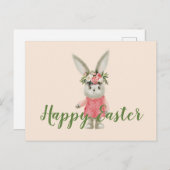 Sweet Girl Bunny Oaster Postkarte (Vorne/Hinten)