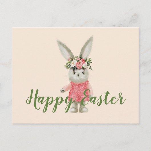 Sweet Girl Bunny Oaster Postkarte (Vorderseite)