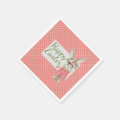 Sweet Girl Bunny Oaster Serviette (Ecke)