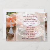 Sweet Girl Bunny Tea Cup Kinderdusche Einladung (Rückseite)