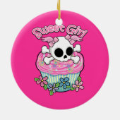 Sweet Girl Skull Keramikornament (Hinten)
