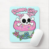 Sweet Girl Skull Mousepad (Mit Mouse)
