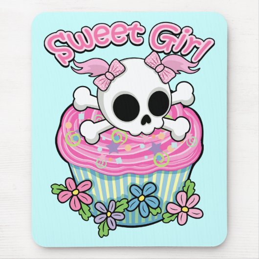 Sweet Girl Skull Mousepad (Vorne)