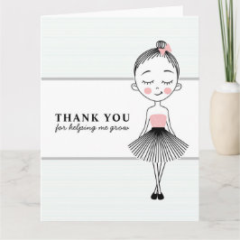 Sweet Girl Teacher Danke, dass Sie geklappt haben Dankeskarte