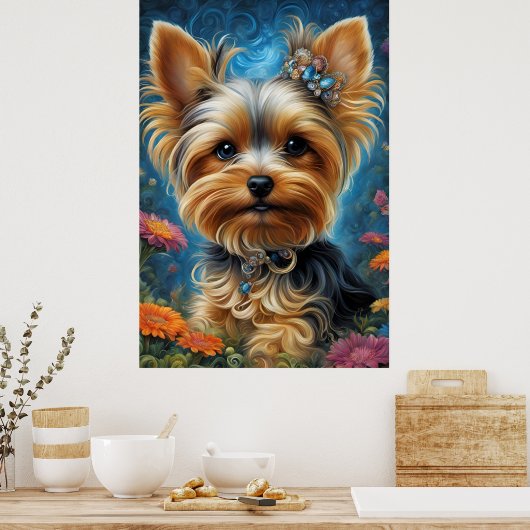 Sweet Girl Yorkie Poster (Küche)