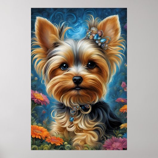 Sweet Girl Yorkie Poster (Vorne)
