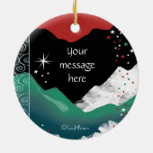 Sweet Girl, Young Tee Skater, Weihnachten Keramik Ornament (Hinten)