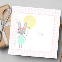 Sweet Girl's Bunny Gift Enclosure Card