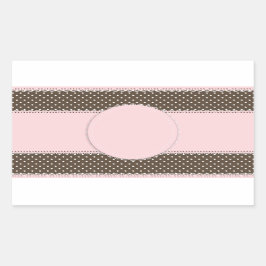 Sweet Girly Baby Pink Dot Rechteckiger Aufkleber