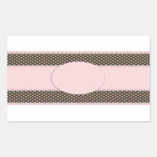 Sweet Girly Baby Pink Dot Rechteckiger Aufkleber