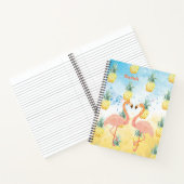Sweet Girly Flamingo und Ananas Notizblock (Innenseite)