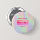 Sweet Girly Holographic Button (Vorne & Hinten)
