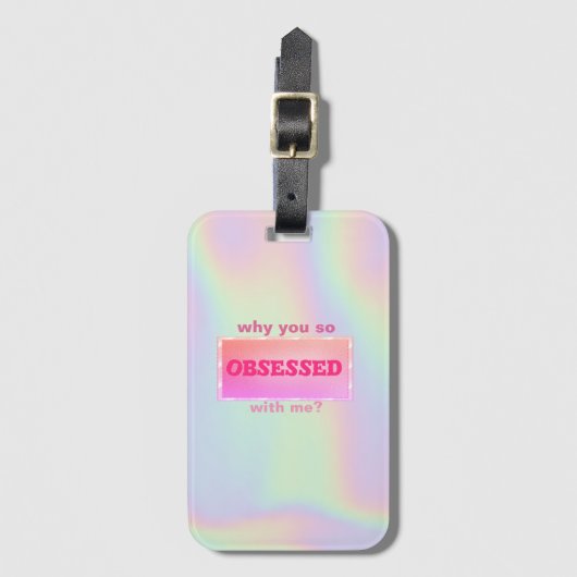 Sweet Girly Holographic Gepäckanhänger (Vorderseite Vertikal)