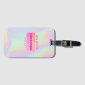 Sweet Girly Holographic Gepäckanhänger (Vorderseite (Horizontal))