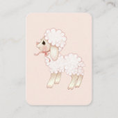 Sweet Girly Pink Lamb Baby Showbucher Enc Begleitkarte (Rückseite)