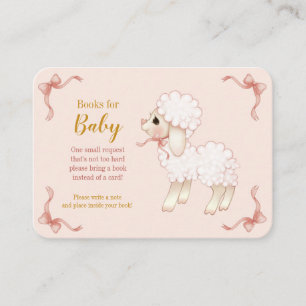 Sweet Girly Pink Lamb Baby Showbucher Enc Begleitkarte