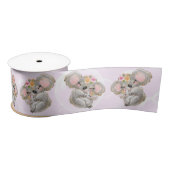 Sweet Girly Watercolor Koala Pink Babydusche Satinband (Spule)