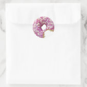 SWEET Glazed Donut mit Bite Mark Runder Aufkleber (Tasche)