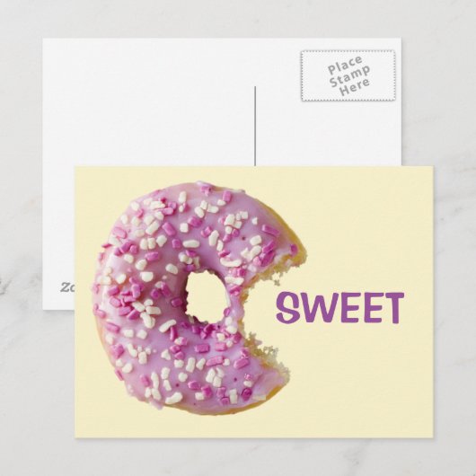 SWEET Glazed Donut Postkarte (Vorne/Hinten)