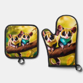 Sweet Glider Pair Design Ofenhandschuh & Topflappen-Set (Vorderseite)