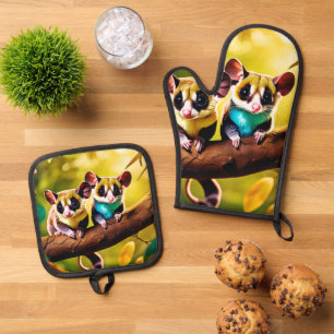 Sweet Glider Pair Design Ofenhandschuh & Topflappen-Set