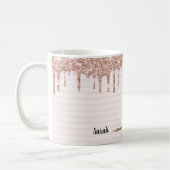 Sweet Glitzer Girly Pink Owl Kaffeetasse (Links)