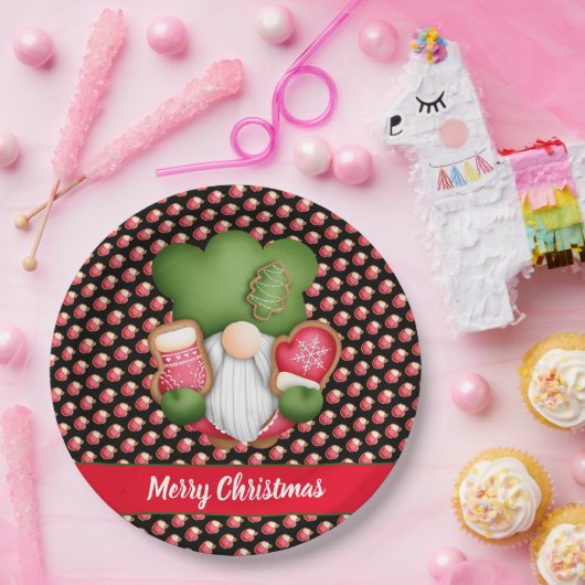 Sweet Gnome Anpassen von Farbe und Text Pappteller (Party)