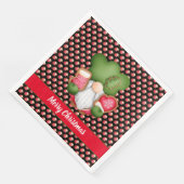 Sweet Gnome Anpassen von Farbe und Text Serviette (Ecke)