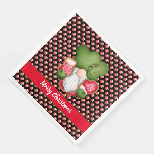 Sweet Gnome Anpassen von Farbe und Text Serviette (Ecke)