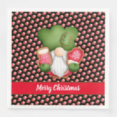 Sweet Gnome Anpassen von Farbe und Text Serviette (Vorderseite)