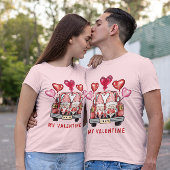 Sweet Gnome Couple in Truck Mein Valentine Unisex T-Shirt