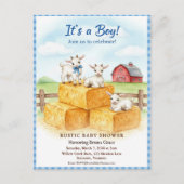 Sweet Goats Baby Shower Invitation Postkarte (Vorderseite)