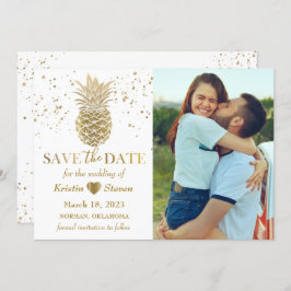 Sweet Gold Ananas Foto Save the Date Karte