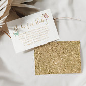 Sweet Gold Butterfly Babydusche buchen Begleitkarte