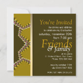 Sweet Gold Satin Lace Graduation Party Einladung (Rückseite)