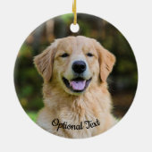 Sweet Golden Retriever Dog Keramik Ornament (Hinten)