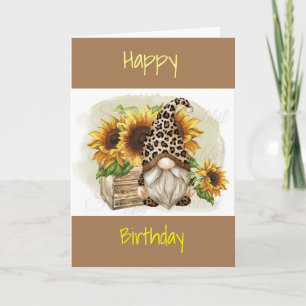 SWEET GOME SAGT "GLÜCKLICHER GEBURTSTAG" AUS "GNOM KARTE