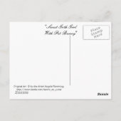 Sweet Gothic Girl mit sonniger Haut Postkarte (Rückseite)