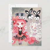 Sweet Gothic Party Einladungspostkarte (Vorne/Hinten)