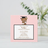 Sweet Grad Bear Kindergarten Abschluss Einladung (Stehend Vorderseite)