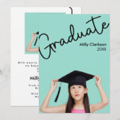 Sweet Graduate for Kids Invitation Ankündigung (Vorne/Hinten)