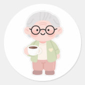 👵 Sweet Grandma Runder Aufkleber (Vorderseite)