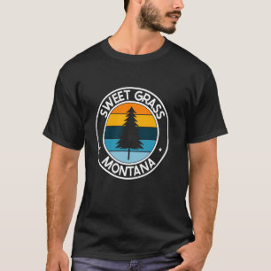 Sweet Grass Montana MT USA City Pride Retro Sunset T-Shirt