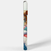 Sweet Gray Cat Sleeping on a Quilt Case-Mate iPhone Hülle (Rückseite / Rechts)