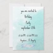 Sweet green baby bear baby einladung (Rückseite)